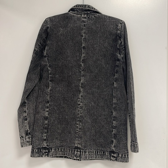 NWT We Wore What blazer grey denim size Small - Picture 3 of 3
